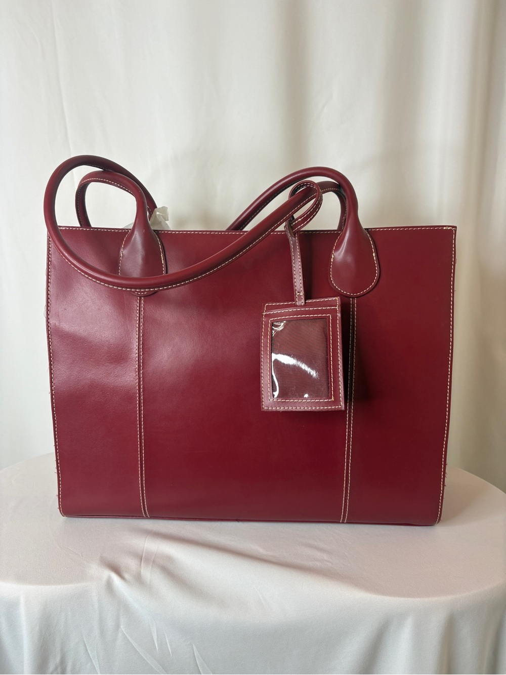 Wilsons Leather Deep Burgundy Structured Shoulder Tote - Picture 2 of 7